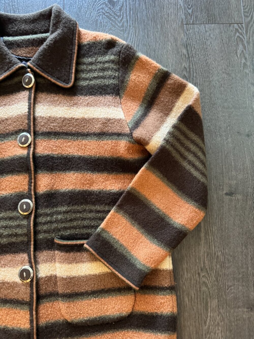 VINTAGE cozy autumn fall duffle duffel coat cute size small - Picture 4 of 9
